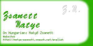zsanett matye business card